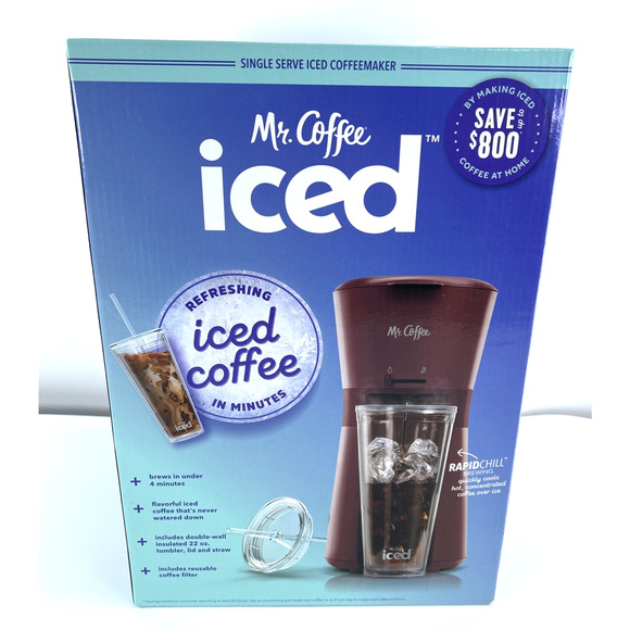 Mr Coffee Iced Coffee Maker Single Serve RapidChill Brewing Brews in Under 4 Min - Picture 3 of 6